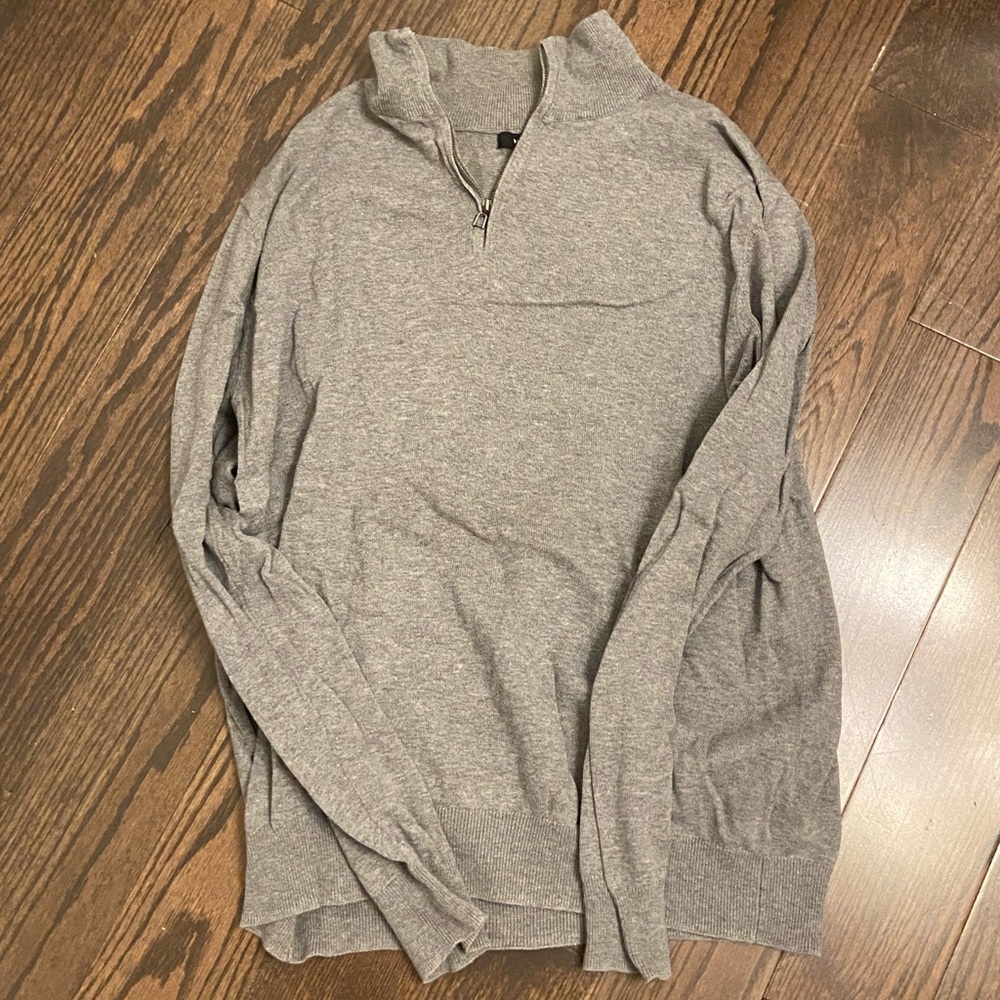 Grey quarter zip mark law